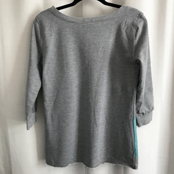 L.A. Kitty Pullover Sweatshirt Gray & Light Blue - Picture 8 of 8